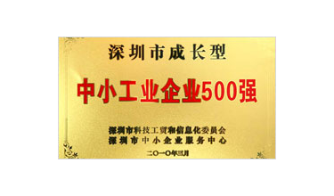 We are rewarded as one of “Top 500 growth companies among Shenzhen small and medium industrial enterprices”